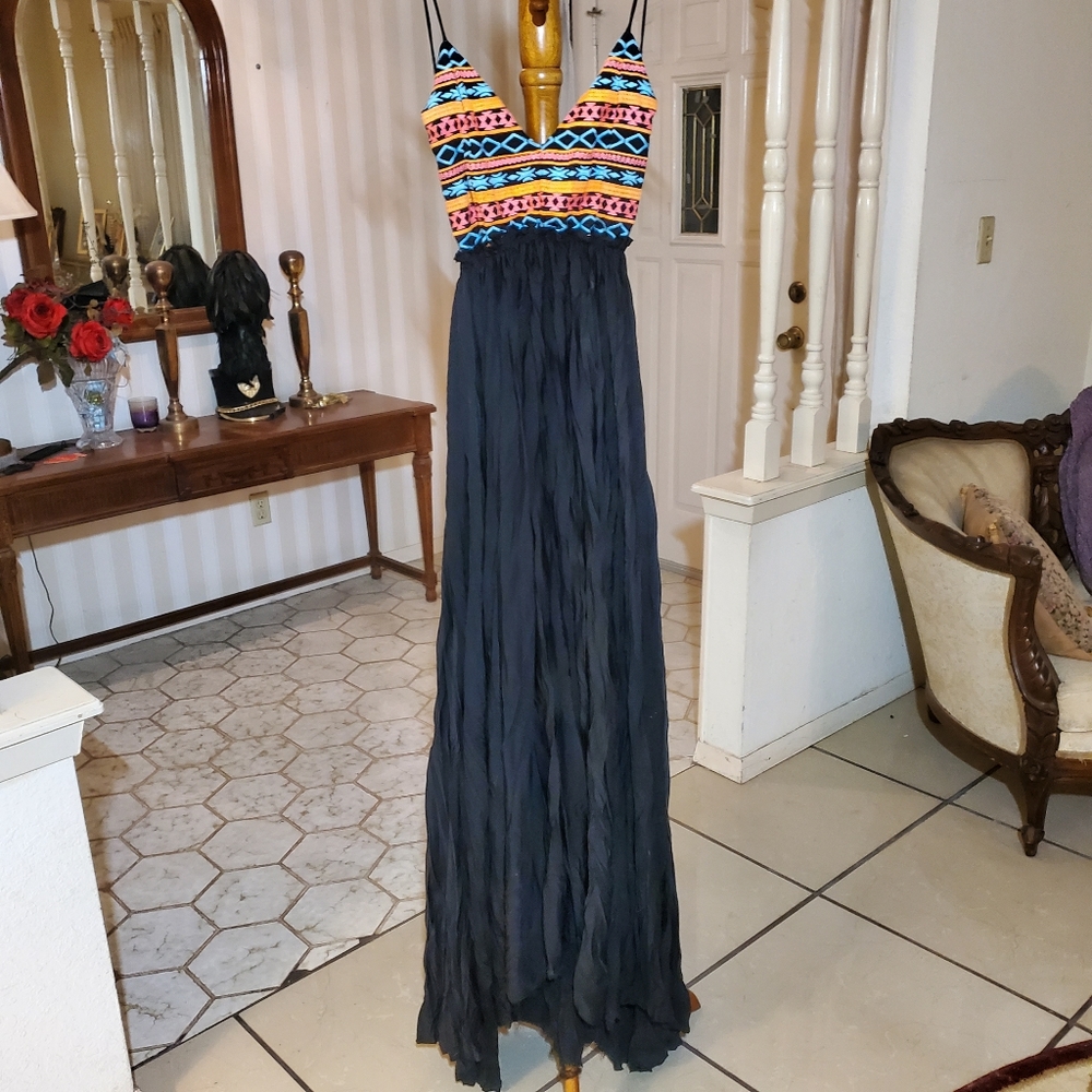 Olivaceous Extra Flare Backless Dree - image 5